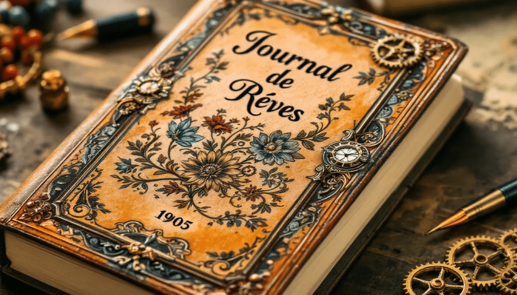 A vintage aesthetic notebook cover showcases classic patterns and retro elements, featuring intricate details that evoke nostalgia. This beautifully designed cover not only adds a timeless charm but also allows for personalization, making it a unique piece for those who appreciate the beauty of the past.