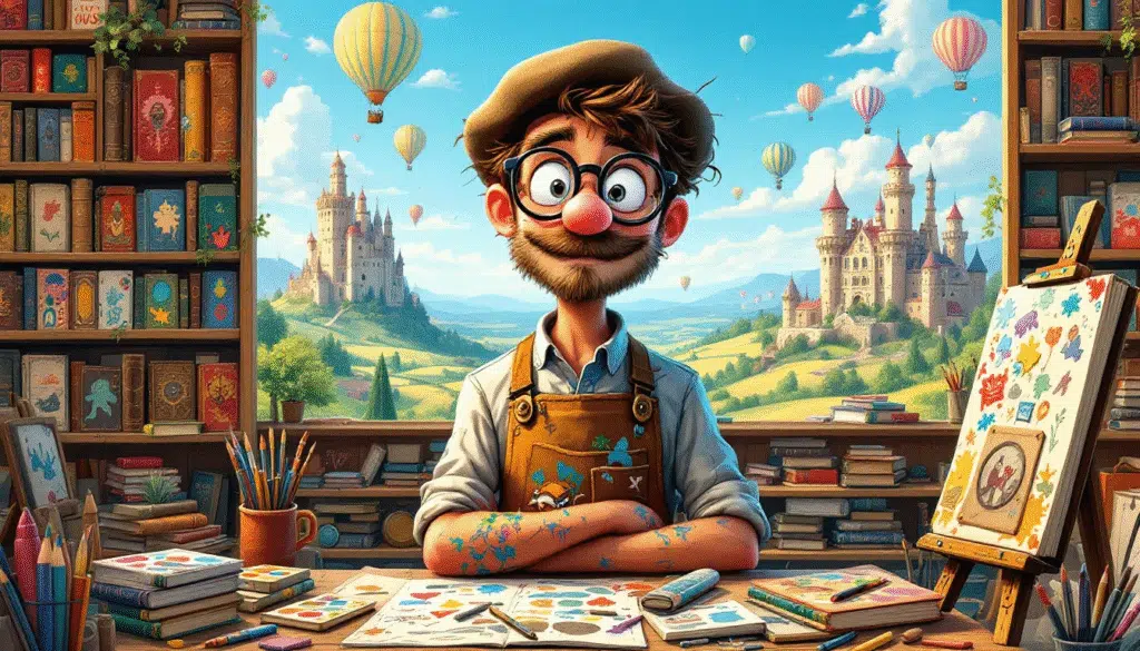 91dae661 bc89 4a24 b8b0 062cdeebb226 simply paper crafts An artist selecting a sketch book from a collection of various styles