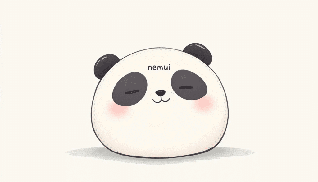 A cute paper squishy toy shaped like a sleepy panda features an oval head with big black eyes and a small nose, crafted from white paper for simplicity. The design emphasizes details like facial expressions, making it an engaging addition to any squishy collection.