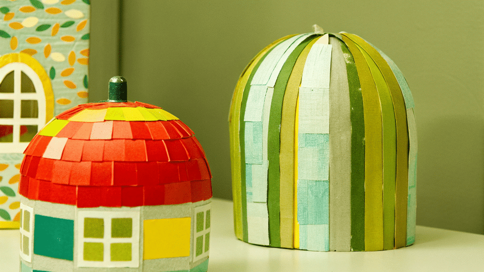 3961600c95f14ee5894887be86960413 simply paper crafts Paper mache art of a house type design