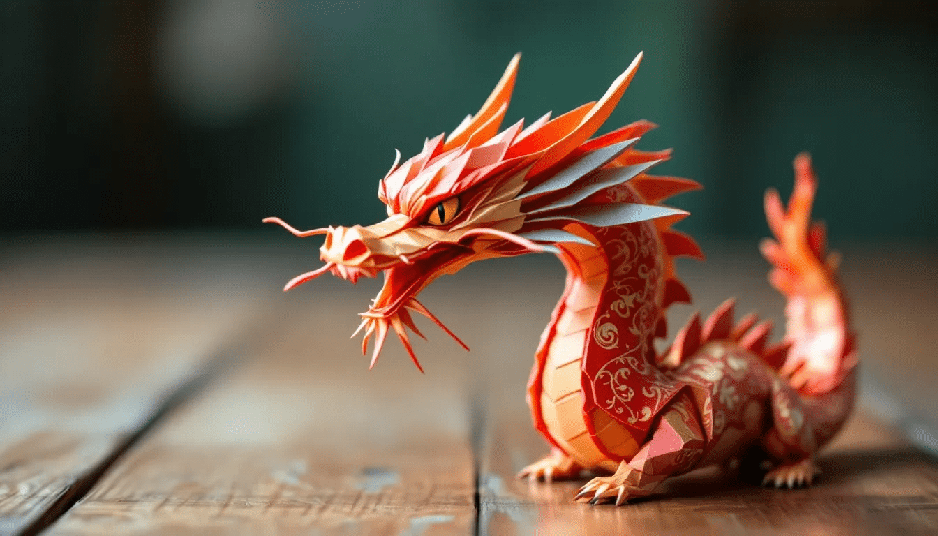 81238f3498784135827a5a74bf1178d2 simply paper crafts A classic folded paper dragon puppet is displayed featuring a vibrant design with intricate scales and a wide open mouth that adds character This craft project is perfect for younger children who want to make a paper dragon encouraging creativity and hands on learning