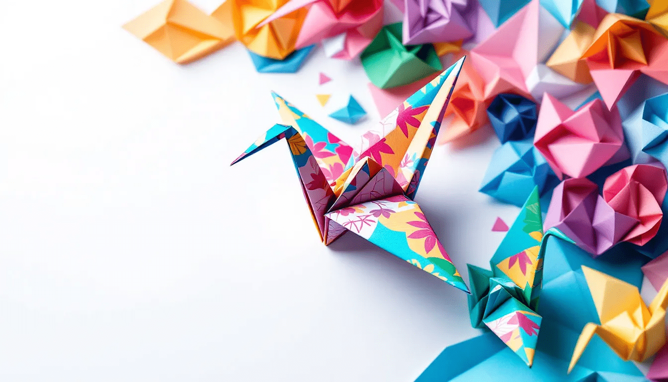 Ba7d627dde9e4744be3d9c8a0bb77eac simply paper crafts An intricate origami crane model made from colorful origami paper