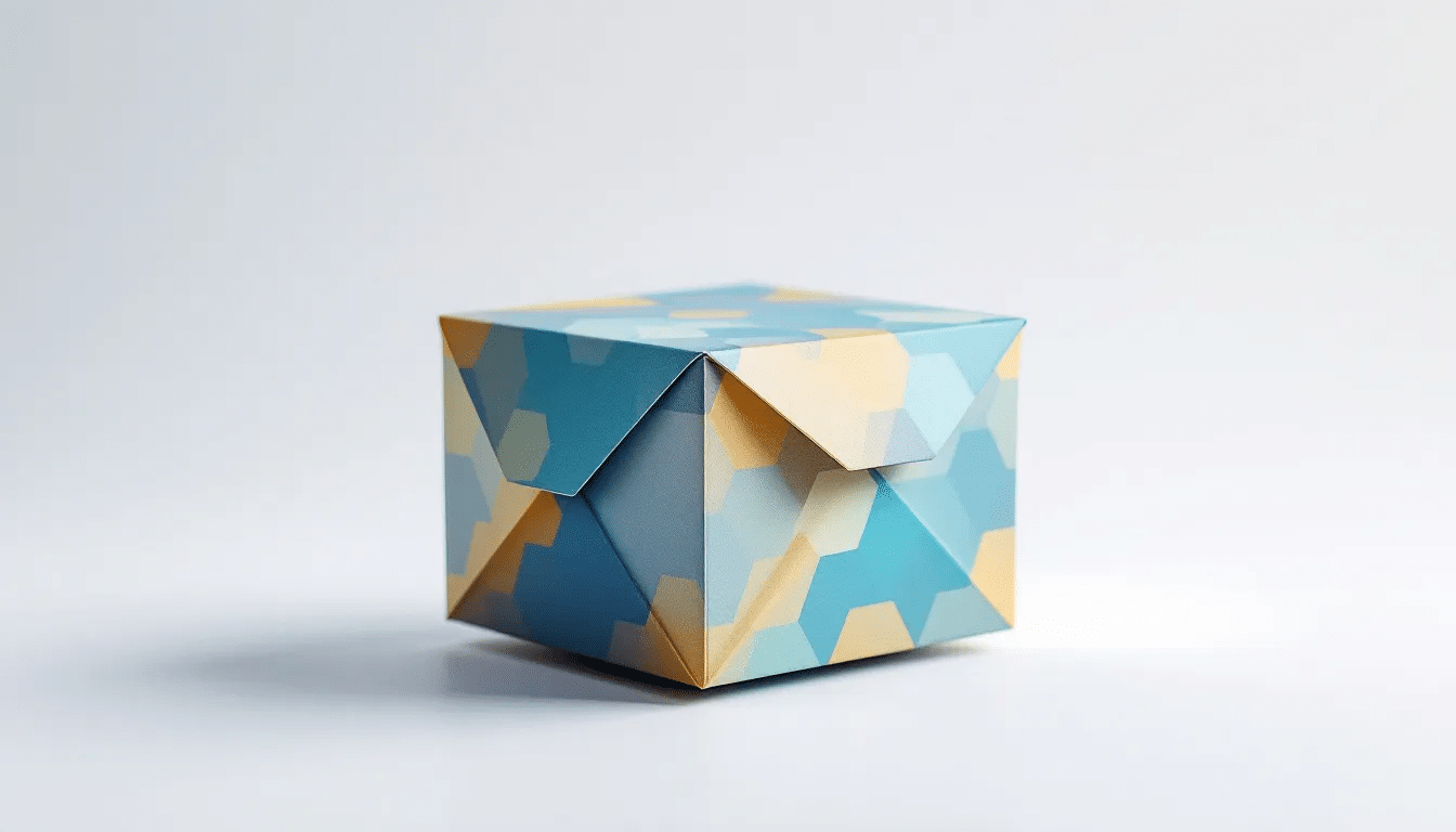 Bfcbc190c77745a7bbe59378f6d59691 simply paper crafts An origami box made from patterned origami paper