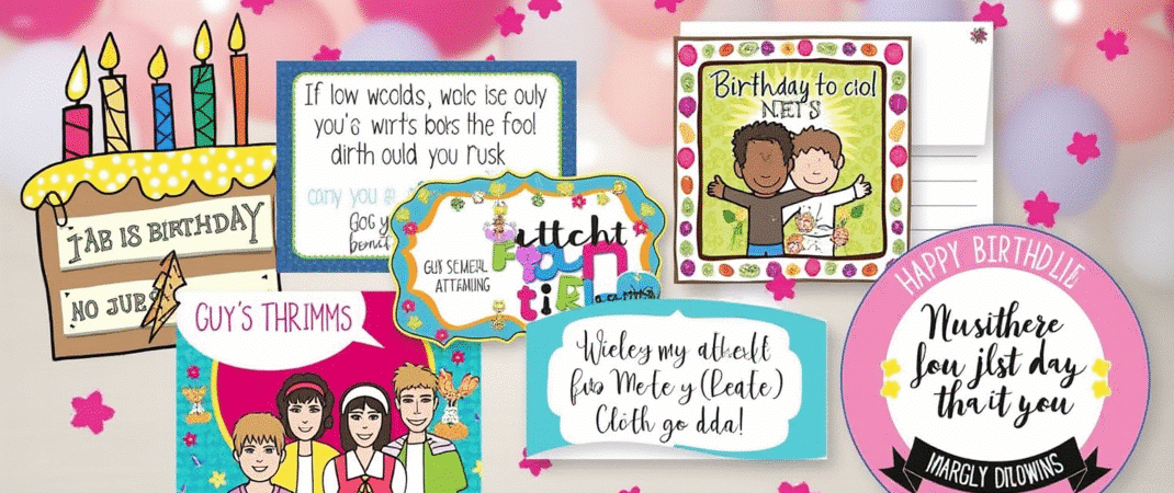 Birthday wish cards simply paper crafts Different birthday wish cards on a pink background