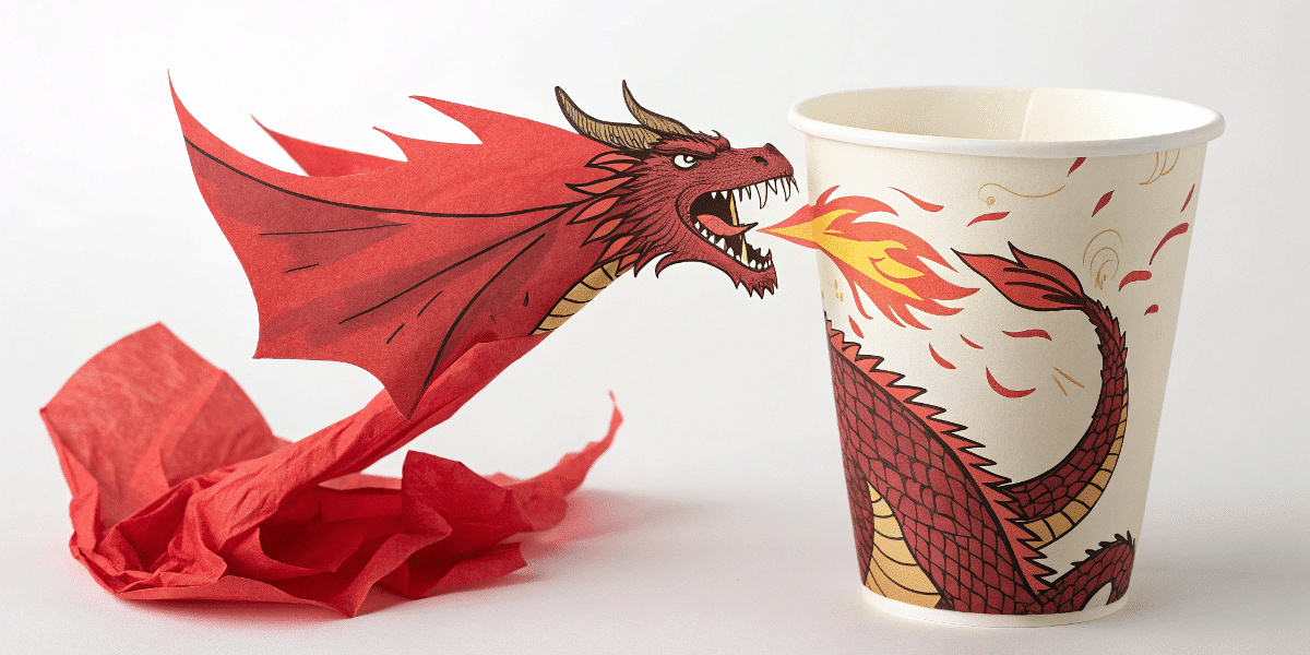 0f3e9ebf8dfc4abf892ecba45abe0b45 simply paper crafts A cup designed like a dragon