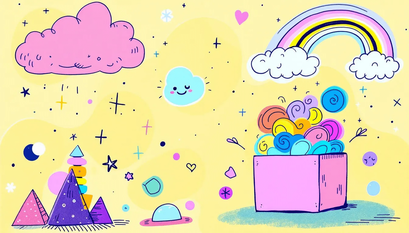 23f48f0fbe214c61964fef21778ac69f simply paper crafts An imaginative doodle filled with fun shapes and lines demonstrating creative drawing ideas
