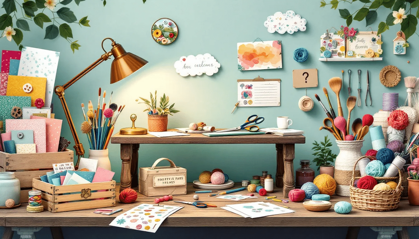 Essential supplies for paper crafting, including tools and materials.
