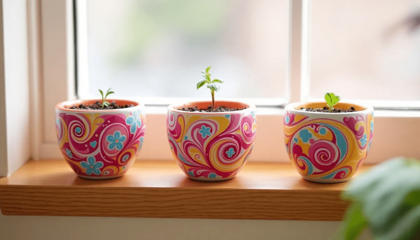 3c74ed2e16c2453abbaa541f36ed78d9 simply paper crafts In the image a collection of mini planters made from colorful paper cups is displayed each filled with dirt and seeds The cups feature exciting decorations and fun animal shapes making them perfect for brightening up windowsills and sparking kids' creativity.