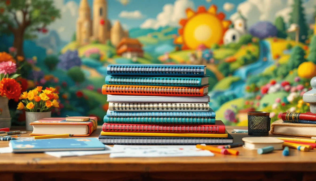 8f022caef77a4f73b9873ea6de70fe85 simply paper crafts A collection of top spiral bound sketchbooks on a table