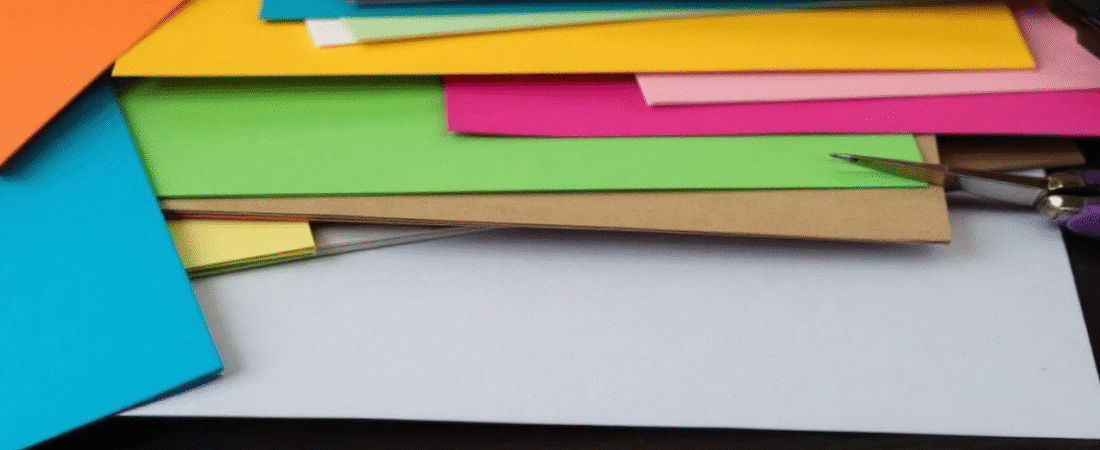 Craft paper supplies simply paper crafts Different color craft papers overlapped on each other