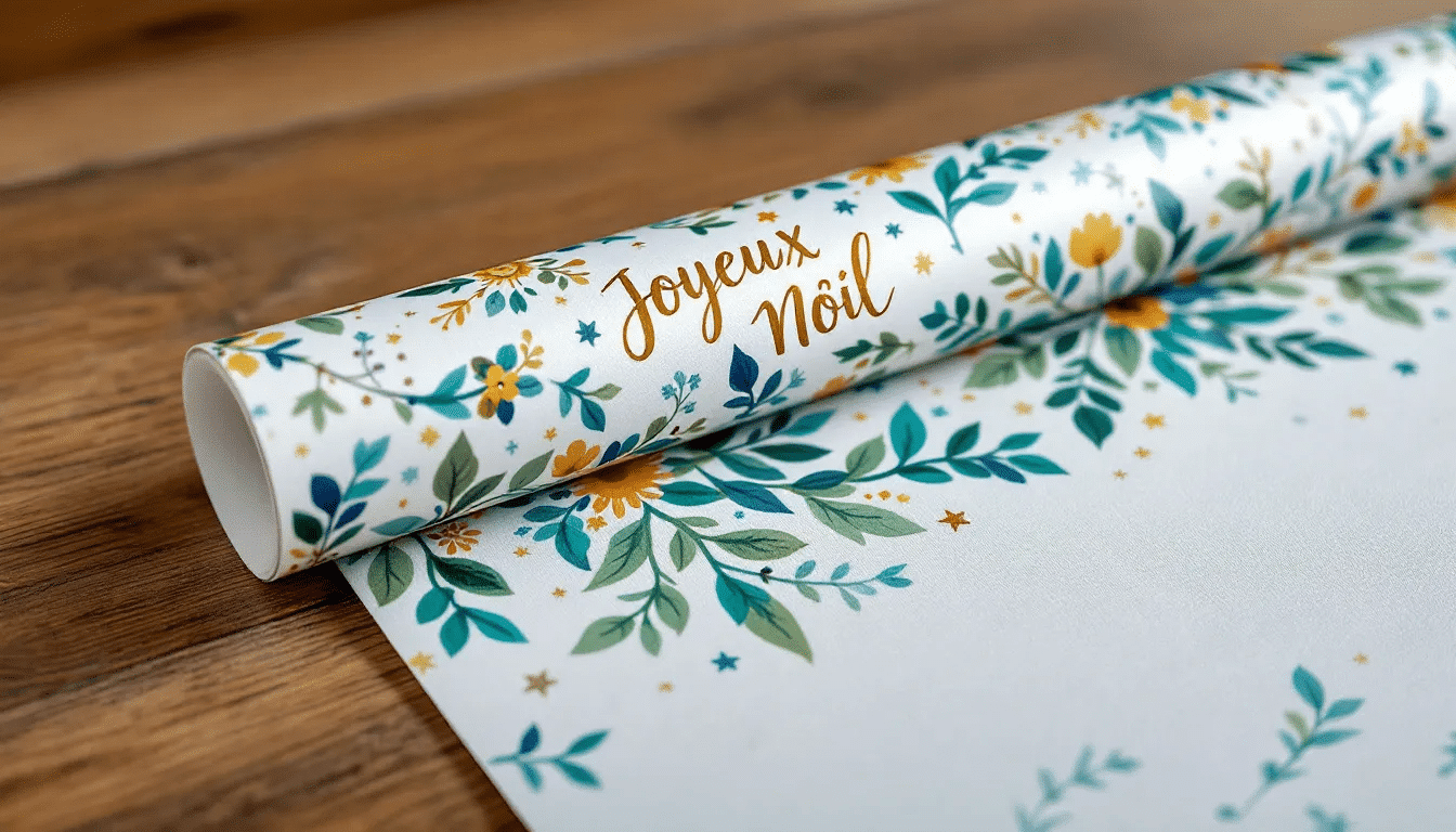 A beautifully designed sheet of custom wrapping paper showcases vibrant colors and unique patterns, perfect for enhancing gift-giving experiences. This eco-friendly option reflects the growing trend in paper crafts, appealing to conscious consumers looking for personalized touches for special occasions.