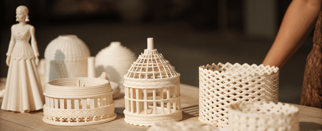 3d crafts for adults simply paper crafts White D crafts of different designs on a table