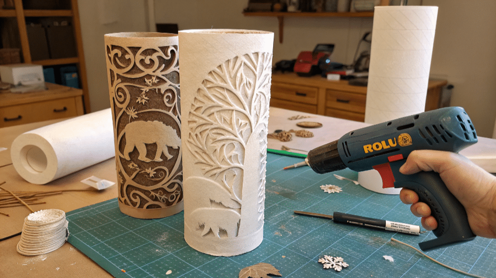 Advanced paper towel tube art projects simply paper crafts Advanced paper towel tube art projects in progress