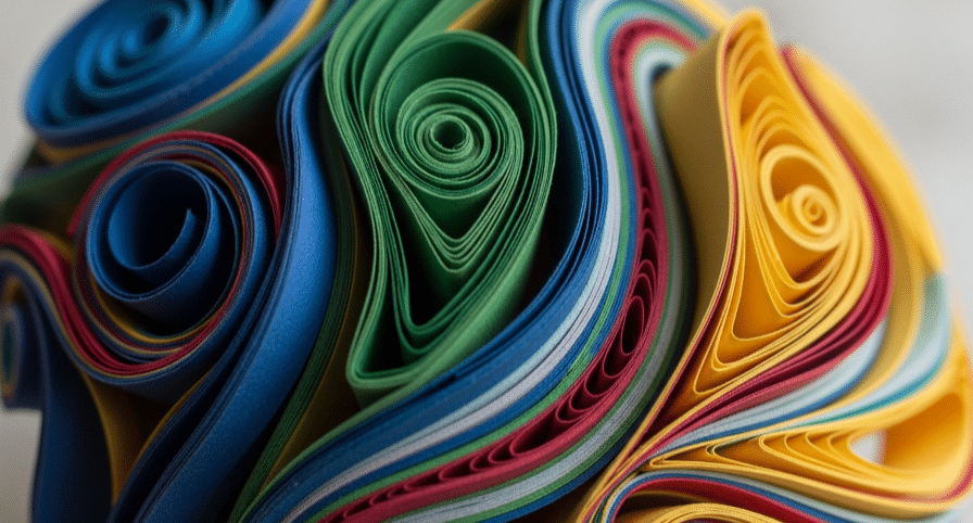 Advanced paper twisting techniques simply paper crafts An advanced paper twisting technique with layered designs in various colors
