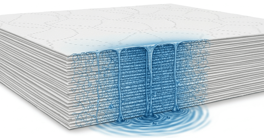 Capillary action in paper towels simply paper crafts Illustration of capillary action in paper towels showcasing how they absorb liquid