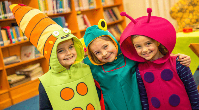Crafting storybook costumes simply paper crafts Children wearing homemade storybook costumes showcasing their creativity and imagination
