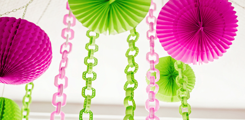 Diy paper decorations simply paper crafts DIY paper decorations including colorful chains and lanterns perfect for party decor