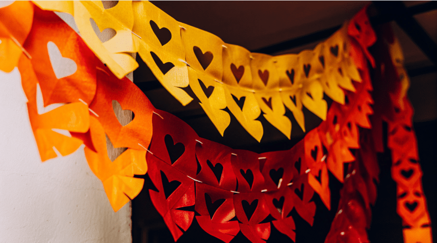 Diy paper garlands simply paper crafts A vibrant DIY paper garland made from colorful paper pieces