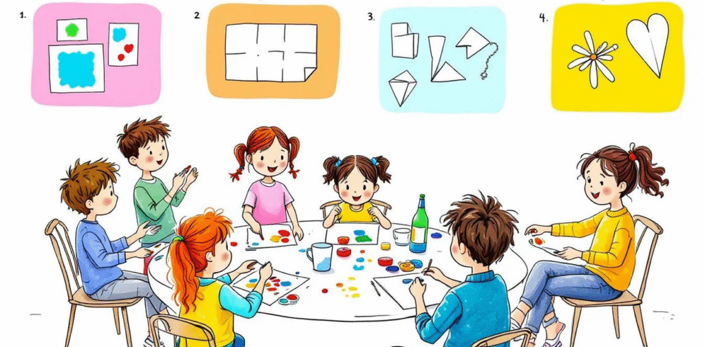 Fun craft ideas for kids simply paper crafts Kids engaging in fun craft activities