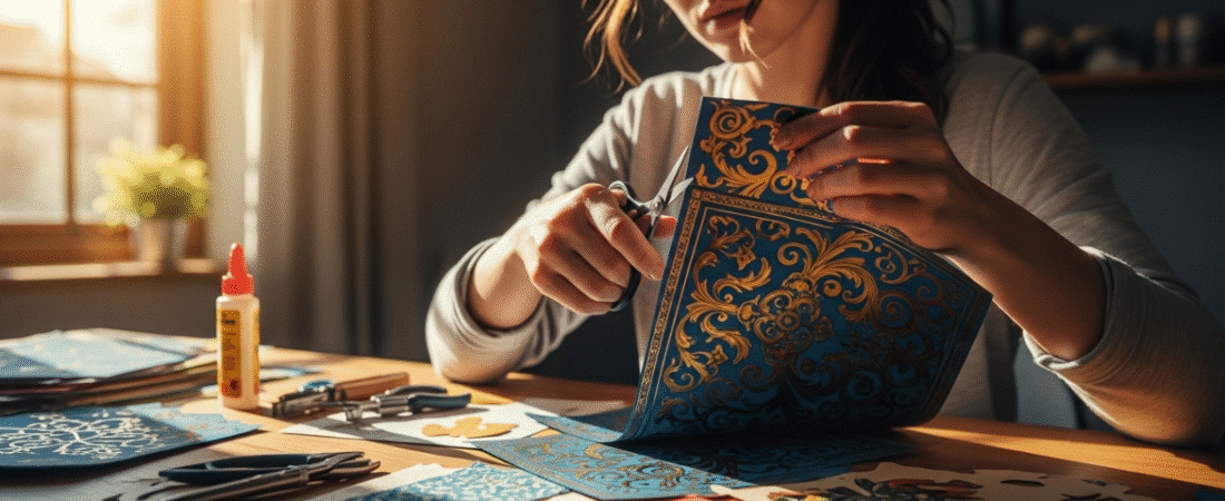 Ornamental paper simply paper crafts A woman making and cutting an Ornamental Paper