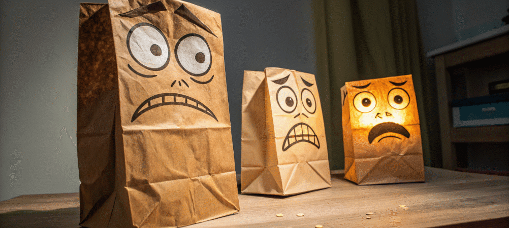 Paper bag puppet faces simply paper crafts A couple of Paper Bag Puppet Faces with funny faces