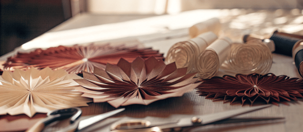 Paper crafting websites simply paper crafts A picture of different papercrafts next to scissors