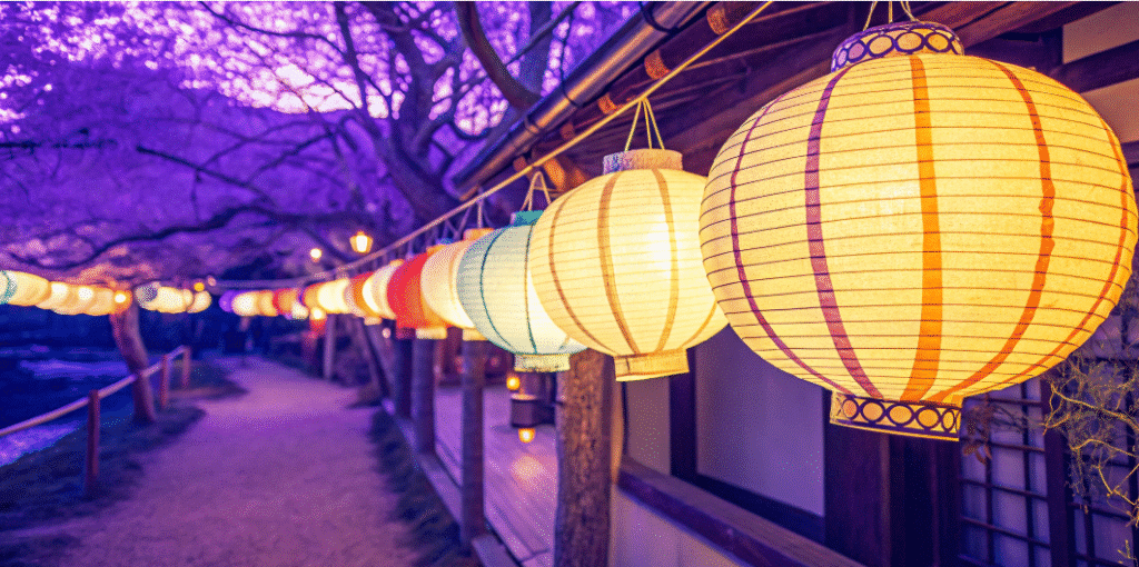 Paper lanterns simply paper crafts Beautifully designed paper lanterns hanging in a cozy setting