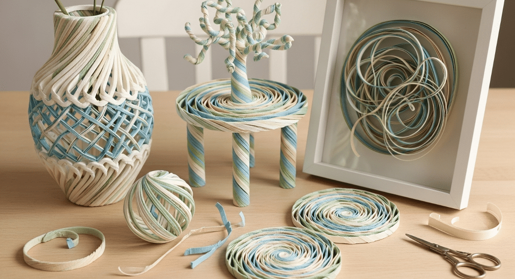 Paper twists for home décor simply paper crafts Creative home décor items made using paper twists
