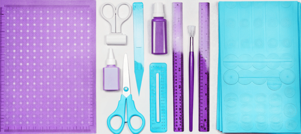 Tools and supplies simply paper crafts An assortment of essential tools and supplies for papercrafters highlighting the must have items