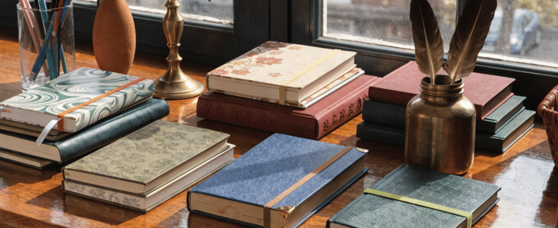 Decorative journals Decorative journals on a table