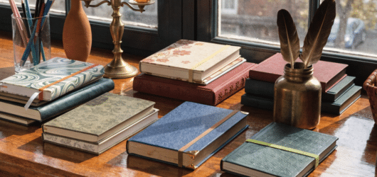 Decorative journals Decorative journals on a table