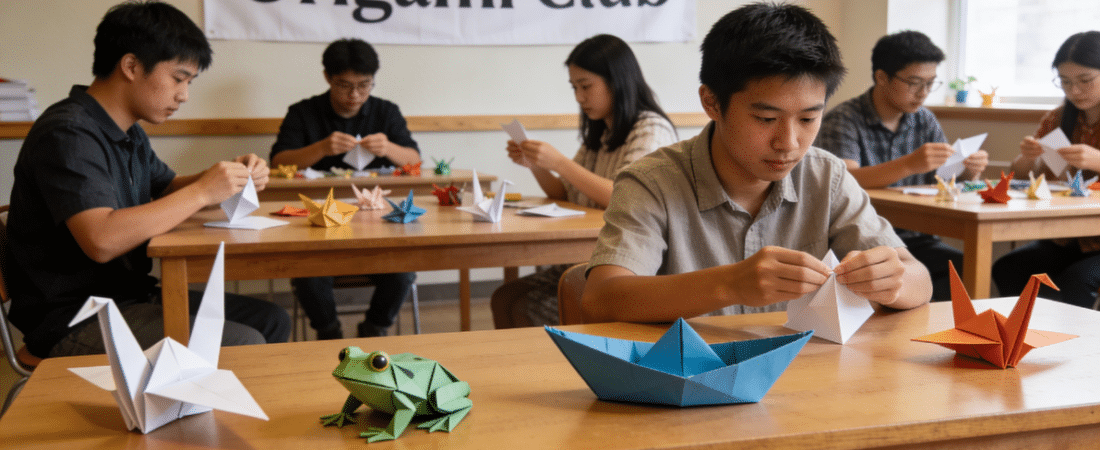 A classroom of origami club