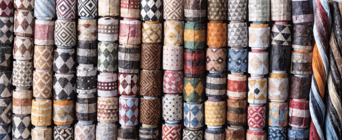 Paper bead template Assortment of paper beads