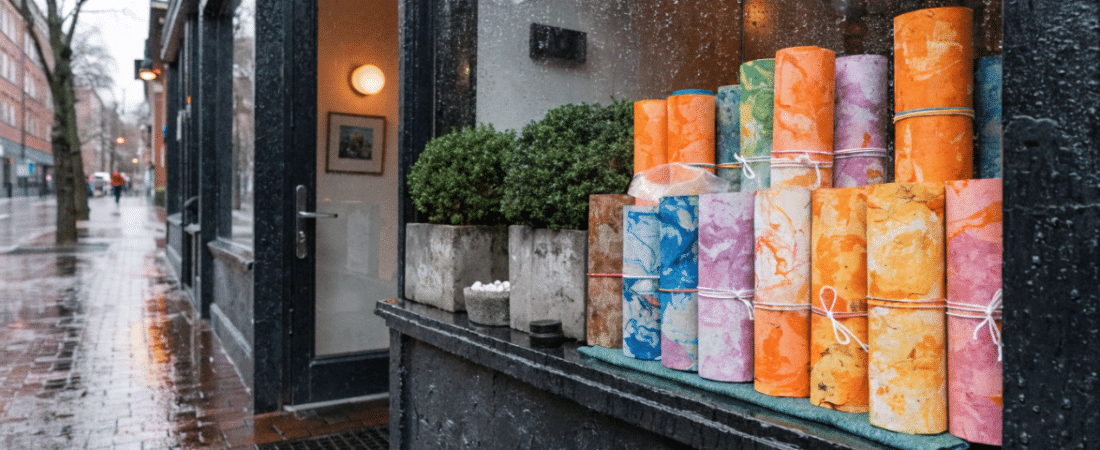 Paper clay for sale A shop window with paper clay