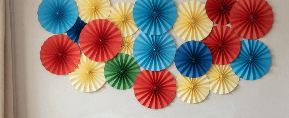 Paper decoration Paper decorations on a wall
