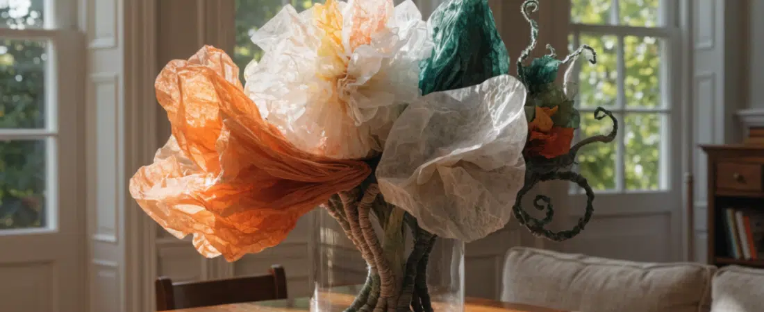 Tissue paper decorations Tissue Paper Decorations in a home