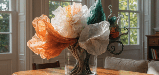Tissue paper decorations Tissue Paper Decorations in a home