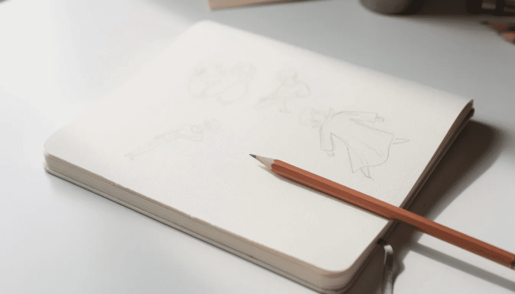 The image features a variety of sketchbook pencils including graphite and colored pencils from popular brands like Faber Castell and Staedtler These drawing pencils are arranged neatly showcasing different grades for artists to create a wide tonal range and achieve various shading effects in their artwork