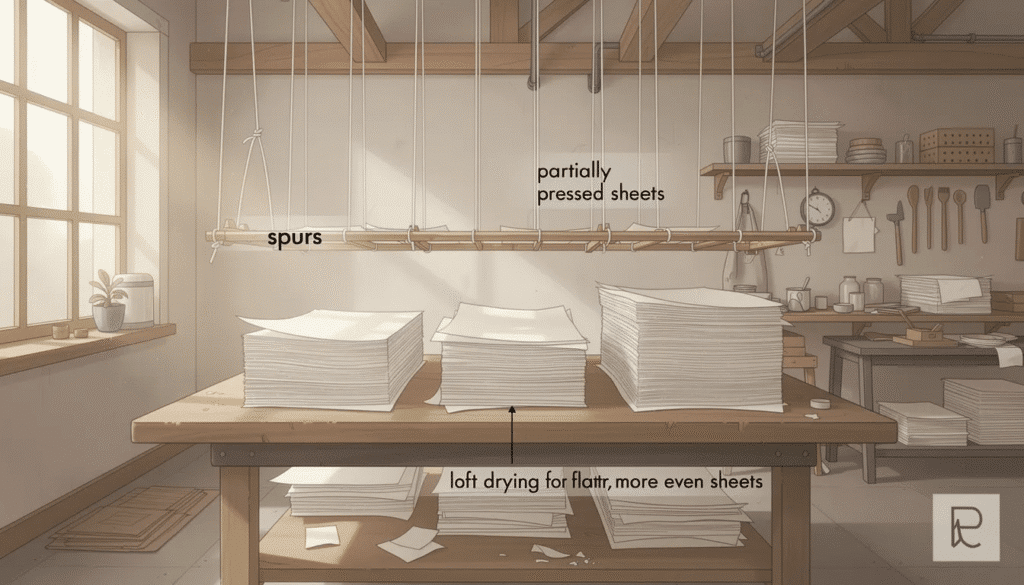 Image Partially pressed sheets on a table