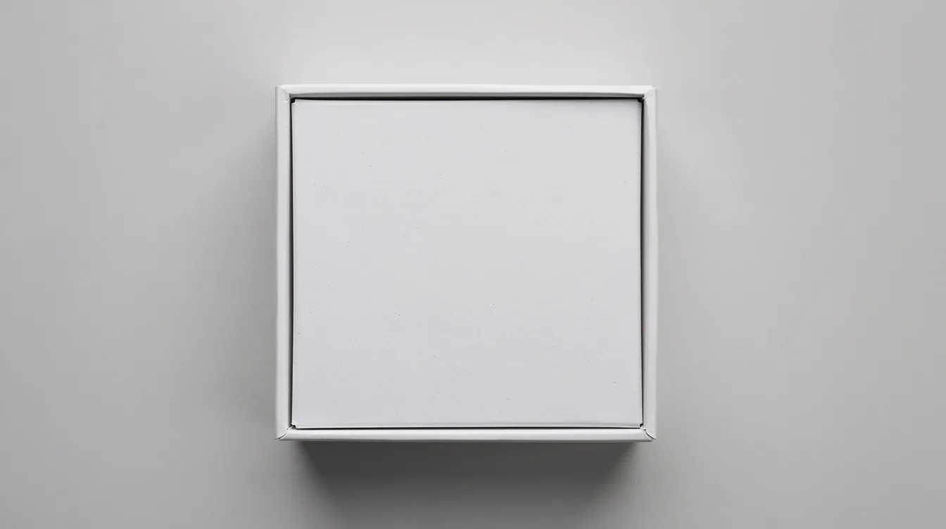 The image shows a top down view of a completed origami box lid featuring clean corners and a perfectly square shape This finished box lid made from a piece of patterned paper highlights the precise folds and creases that create its neat design