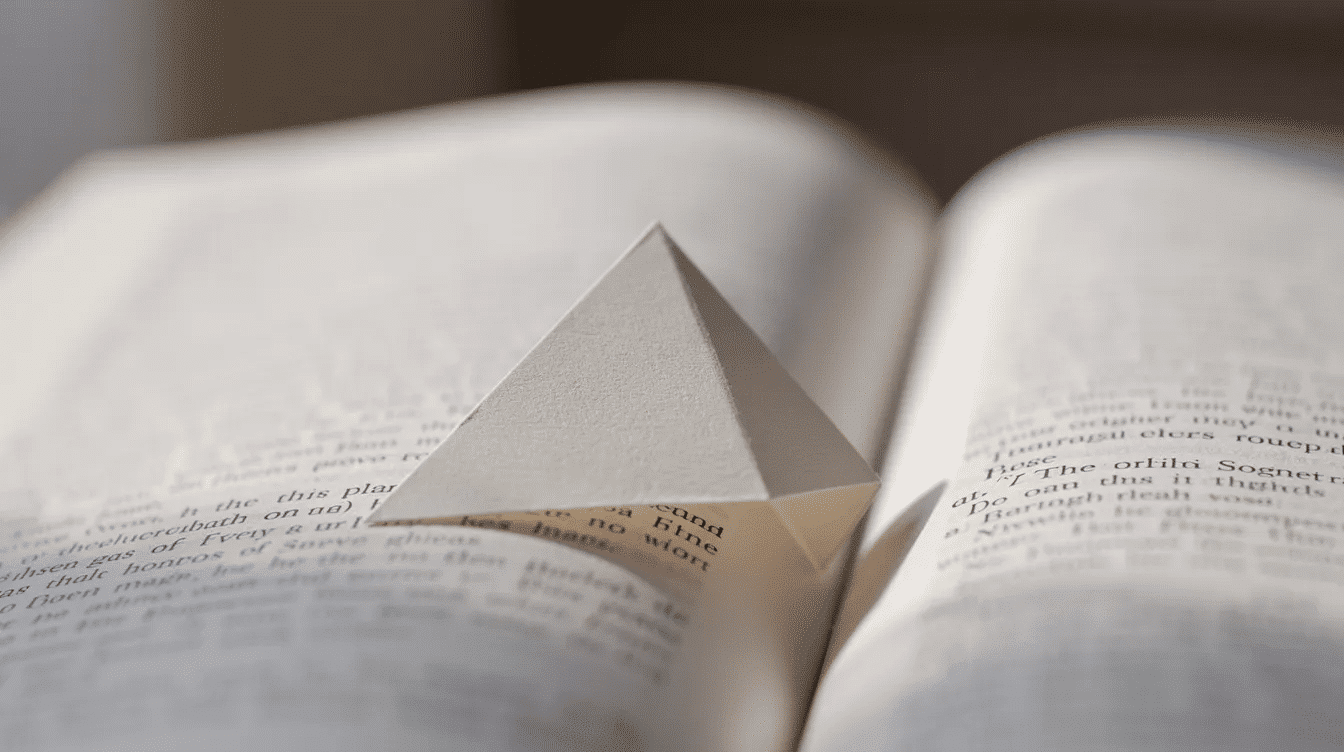 34822f3a 2848 43e3 ad4f 2df5cee5494c A small triangular origami corner bookmark crafted from a square piece of paper is neatly placed on the left corner of an open book page adding a cute and functional touch for book lovers The bookmark features a printed side that contrasts with its plain white back showcasing a fun design perfect for decorating pages
