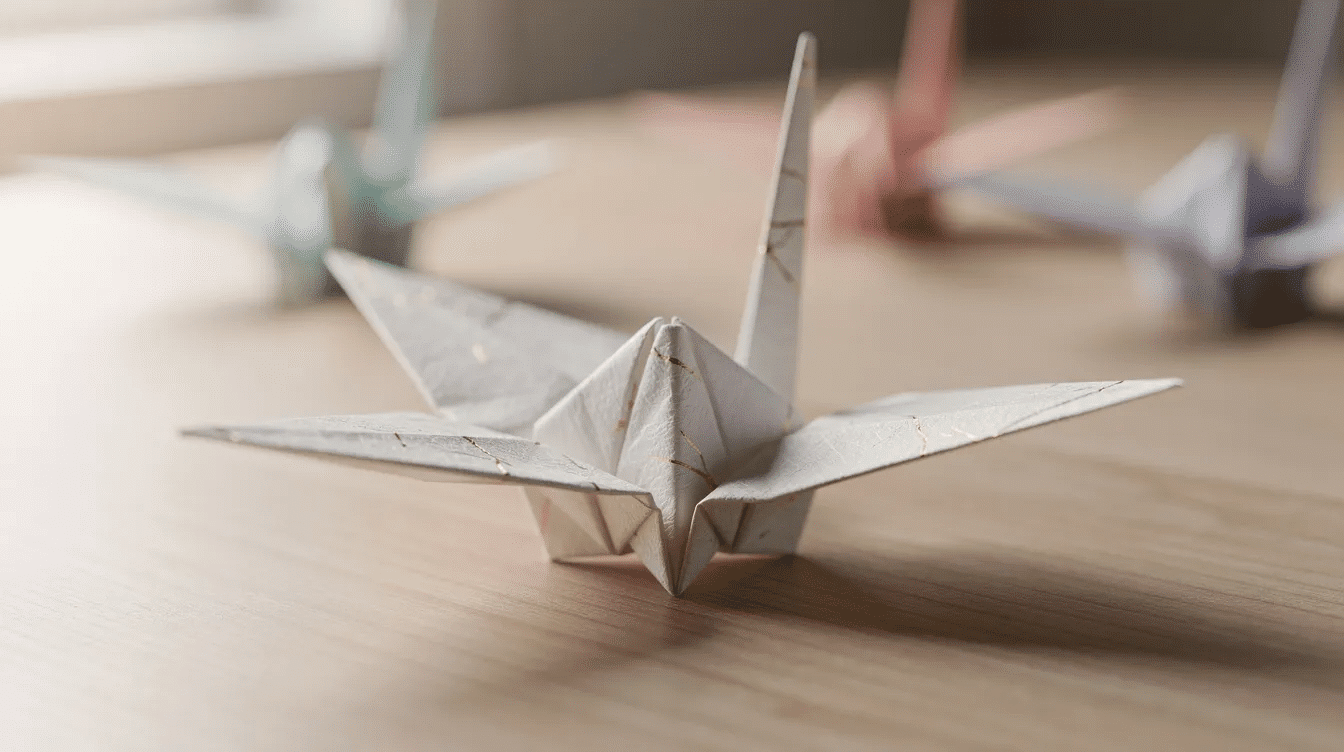 6aac58e1 5f8c 4996 a2ea c0d072ddeaee The image showcases a beautifully crafted origami piece highlighting the intricate folding techniques that transform a simple sheet of paper into a stunning representation of nature This Japanese art form emphasizes precision and creativity capturing the essence of folding paper into complex shapes and structures
